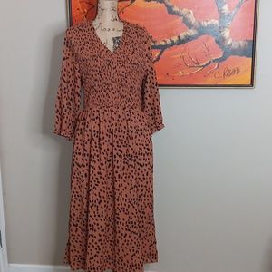 Polagram Animal Print Midi Dress Size Large